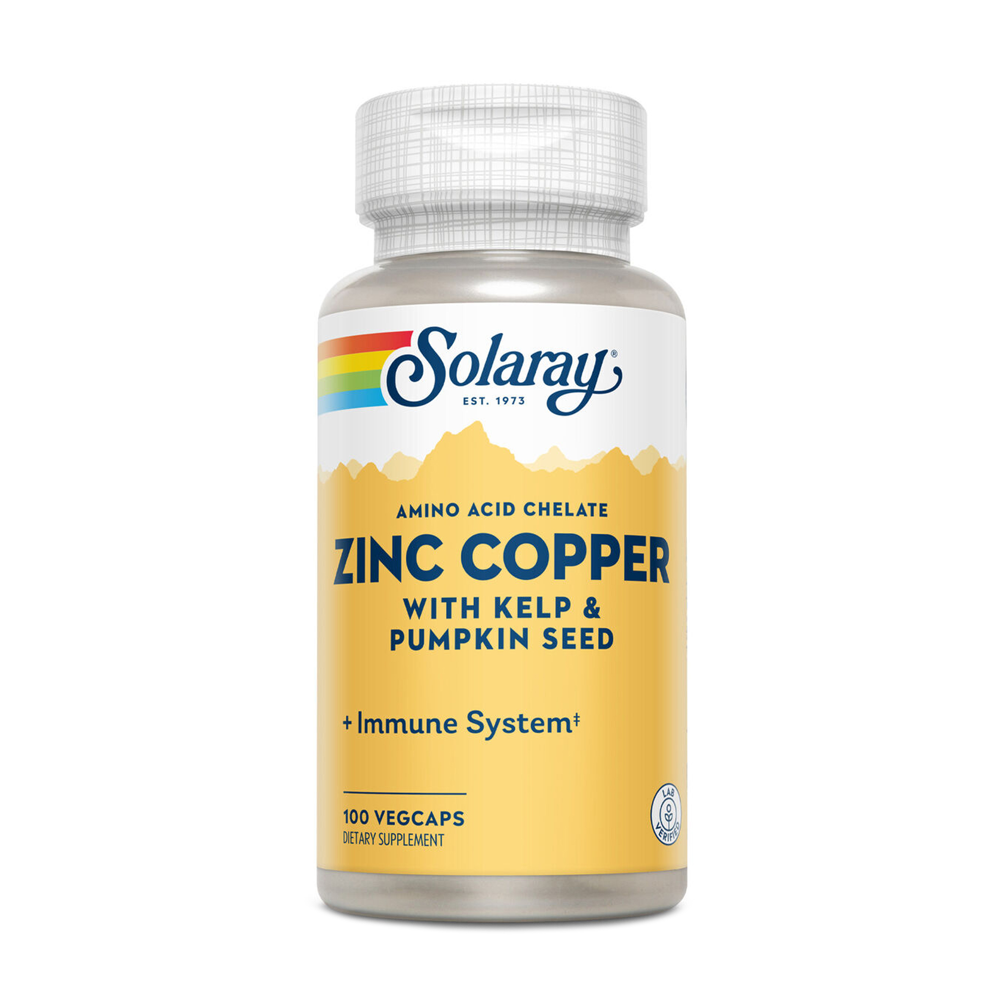 Цинк та мідь Solaray Zinc Copper, 100 шт